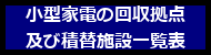 小型家電の回収拠点及び積替施設一覧表